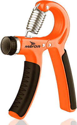 MAYOR Adjustable Spring Hand Grip | Finger Exerciser | Strengthener Hand Grip/Fitness Grip(Orange, Black)