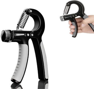 LUKECAGE Adjustable Hand Grip Strengthener for Men & Women for Home Exercise Equipment Hand Grip/Fitness Grip(Grey, Black)