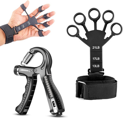 Fitnesstricks Counter Hand Gripper & Finger Exerciser for Hand Exerciser for Men & Women Hand Grip/Fitness Grip