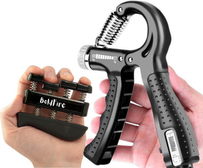 BoldFire Latest Finger Stretcher and Counter Hand Gripper fitness kit Gym(Pack of 2) Hand Grip/Fitness Grip(Multicolor)