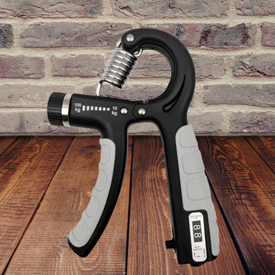 SHIWORLD Hand Strengthener with Counter, Adjustable Resistance from 5-60KG Hand Grip/Fitness Grip(Black)