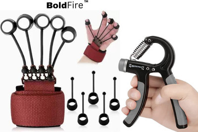 BoldFire Finger Stretcher Finger And Hand Gripper fitness kit Gym & FitnessKit(Pack of 2) Hand Grip/Fitness Grip(Multicolor)