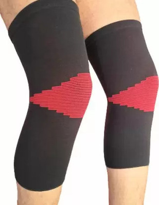 Viven enterprise Knee Pads,Knee Support Brace Leg Arthritis Injury, Bandage Support knee SIZE-XL Hand Grip/Fitness Grip(Black, Red)