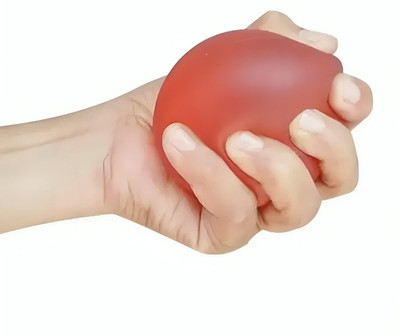 Comfortinglives Relaxation Stress Ball, Gel Squeeze for Hand, Finger & Anxiety Relief (Soft) Hand Grip/Fitness Grip(Red)