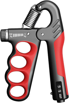 Shopeleven Hand Grip Strength Trainer for Muscle Building, Forearm Exerciser Hand Grip/Fitness Grip(Red)