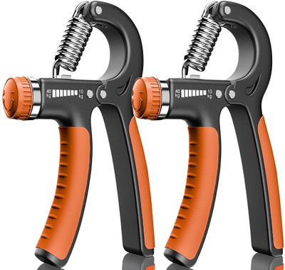 Potasa Hand Grip Band For Gym Strengthener Hand Gripper Men Forearm Exercise Handgrip Hand Grip/Fitness Grip(Black, Orange)