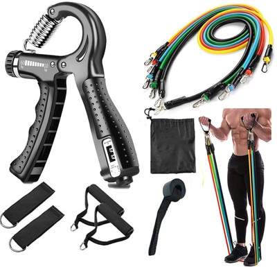 Oddish 11 IN 1 Tube Combo Adjustable hand grip 5kg to 60kg Hand Grip/Fitness Grip