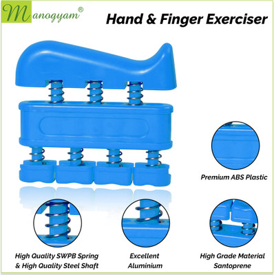 Manogyam Finger Strengthener Finger Exerciser for Forearm &Hand Gripper Workout Equipment Hand Grip/Fitness Grip(Blue)