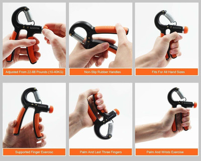 LIONFIT Fitness Hand Gripper 5-60kg Strength Training Equipment Hand Grip/Fitness Grip(Multicolor)