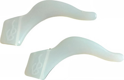 QEEIG Eyeglass Ear Grips Anti-Slip Hook Holder Silicone Protectors Elastic White 1Pair Hand Grip/Fitness Grip(White)