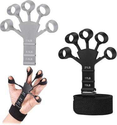 ShopiMoz Finger Strengthener Hand Exerciser Gripper for Strength Training & Hand Therapy Hand Grip/Fitness Grip(Black)