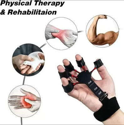 AL HSQUARE Finger Grip Strengthener - Hand Exerciser for Forearm, Wrist & Finger Hand Grip/Fitness Grip(Black)