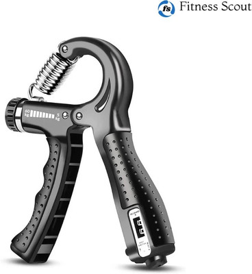 Fitness Scout Intelligent Counter,Adjustable Strength Trainer 5-60kg,Fingers Hand Grip/Fitness Grip(Black)