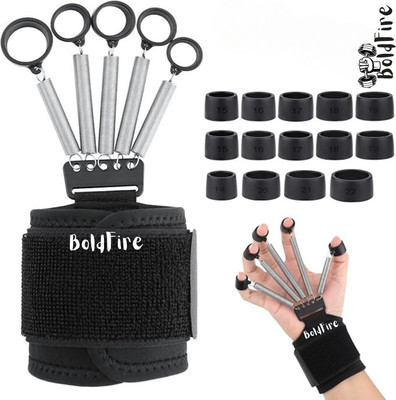 MegaValue Hand Grip Strengthener Set, Adjustable Metal Spring Gripper Hand Grip/Fitness Grip(Black)