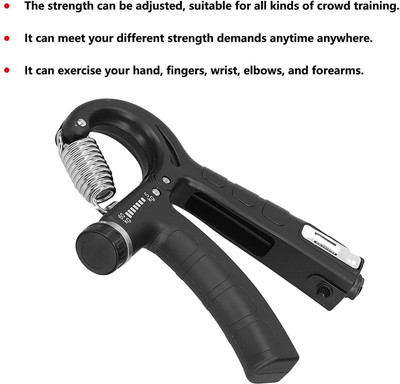 FITRONYX Adjustable Counter Hand Grip Strengthener | Hand Gripper | Hand Exerciser 5-60kg Hand Grip/Fitness Grip(Multicolor)