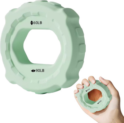 Verilux Rubber Hand Grip Strengthener Ring for Men Women Green Finger Exerciser Trainer Hand Grip/Fitness Grip