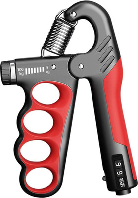 GJSHOP Adjustable Hand Grip Forearm Strengthner with Counter Hand Grip/Fitness Grip(Red)