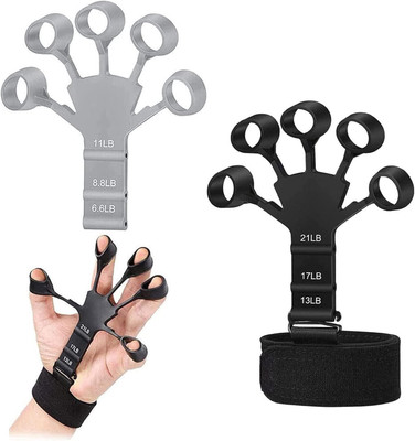 Quinergys Women Men Exercise Trainer Hand Grip Strengthener-1 Set Hand Grip/Fitness Grip(Black, Grey)