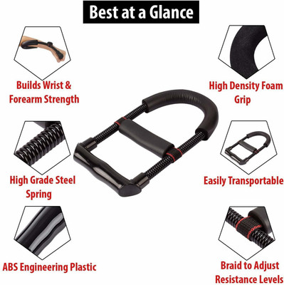 VATSMART Wrist Exerciser Hand Grip/Fitness Grip(Black)