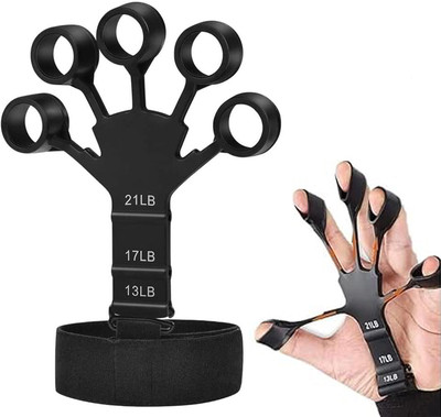 BQH Finger Gripper Strengthener Support Finger Exercise Gripper Muscles Hand Grip/Fitness Grip(Black)