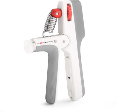 ADONYX Rechargeable Electronic Grip Strength Trainer, 5-100kg Adjustable For Both Hands Hand Grip/Fitness Grip(White, Grey)