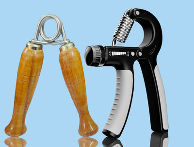 TRUE INDIAN 10-40Kg Adjustable Finger Heavy Exerciser Strength for Muscle Recovery Hand Grip/Fitness Grip(Grey)