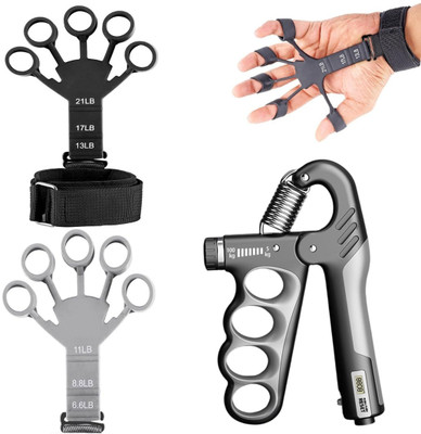 Pheonix 5-100kg Counter Hand Grip Strengthener & Finger Exerciser (Pack of 2) Hand Grip/Fitness Grip(Multicolor)