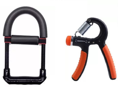 Leosportz FITNESS Combo of Wrist Exerciser & Adjustable Hand Grip Gym Hand Grip/Fitness Grip(Multicolor)