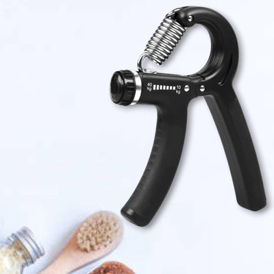 SRD JHS-8D Grip Band For Gym Hand Gripper Strengthner For Fitness Men & Women Hand Grip/Fitness Grip(Black)