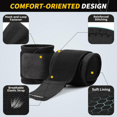 vyzoe neoprene Rubber compression Wrist Support(Black)