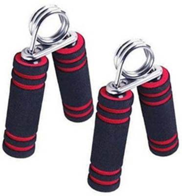 Shining Shop CHROME PLATED STEEL HANDGRIP - 2 PIECE Hand Grip/Fitness Grip(Red)