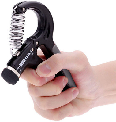 PalmPro Hand Grip Strengthener for rehabilitation of Hand and Fingers Hand Grip/Fitness Grip(Black, Grey)