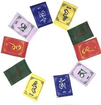 SCORIA Tibetan Buddhist Prayer Flag For Maruti Suzuki Alto K10 Rectangle Car Window Flag(Cotton)