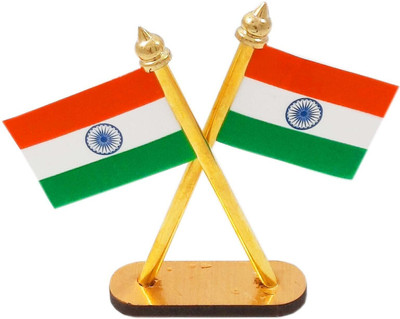 KIING indian Double Sided Wind Car Dashboard Flag(Polyester)