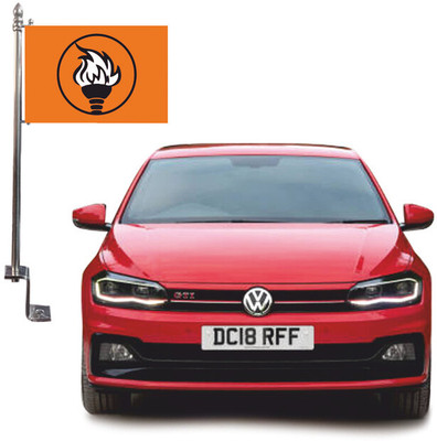 The Flag Company The Flag Company SSUBT (Uddhav Balasaheb Thackeray) Stand For Car Bonnet Rectangle Car Dashboard Flag(Polyester, Pack of 1)