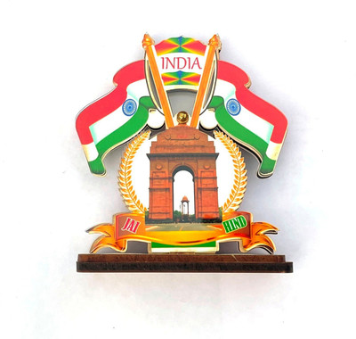 Voyo India Double Sided Wind Car Dashboard Flag(Plastic)