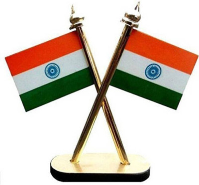 Voyo India Rectangle Car Dashboard Flag(Plastic)