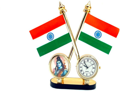 STAR SHINE Indian Flag Rectangle Car Dashboard Flag(Nylon)