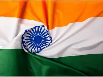 Glimpse INDIA Rectangle Outdoor Flag(Polyester)