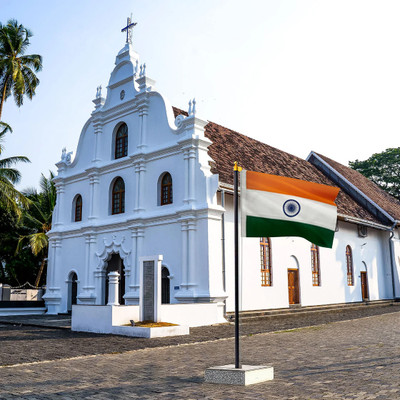 Luv My India India Rectangle Outdoor Flag(Cotton)