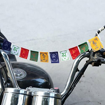 A1GRAPHIX Tibetan Buddhist Flags for Home, Bike and Car Rectangle Car Window Flag(Cotton)