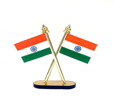 Voyo India Double Sided Wind Car Dashboard Flag(Nylon)