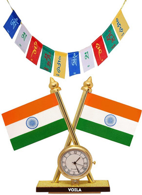 VOILA Indian National Flags For Car Dashboard Decoration Rectangle Car Dashboard Flag(Plastic)