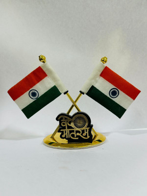 AROK INDIA Double Sided Wind Car Window Flag(Metal, Pack of 1)