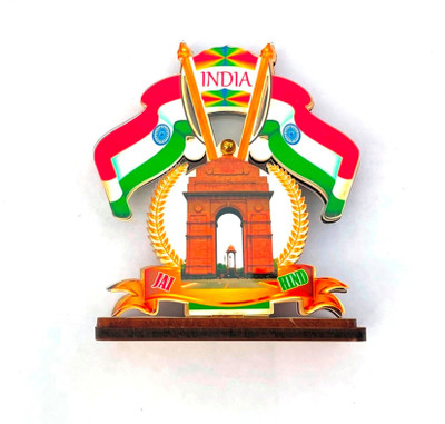 Voyo India Double Sided Wind Car Dashboard Flag(Plastic)