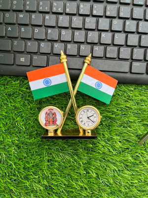 WOLCH indian flag Double Sided Wind Car Dashboard Flag(Plastic)