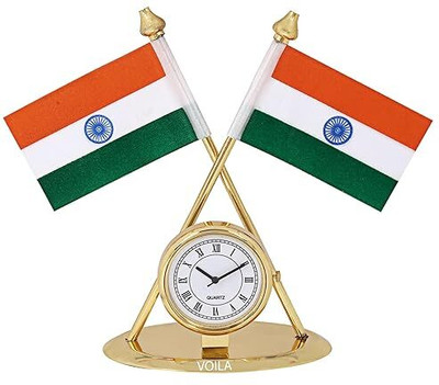 VOILA India Double Sided Wind Car Dashboard Flag(Metal, Pack of 1)