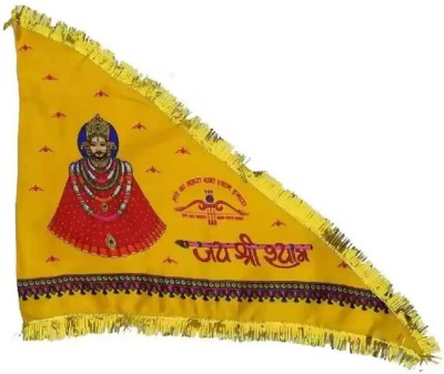 GuruPujan Jai Shri Shyam Triangle Outdoor Flag(Satin)