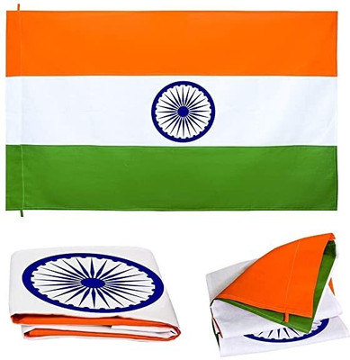 party assets INDIA 3 x 4.6 feet Rectangle Outdoor Flag(Polyester, Pack of 1)
