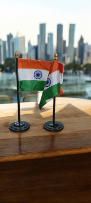 JHANDA SHOP India Rectangle Car Dashboard Flag(Polyester)